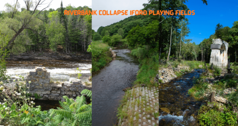 riverbank collapse iford playing fields