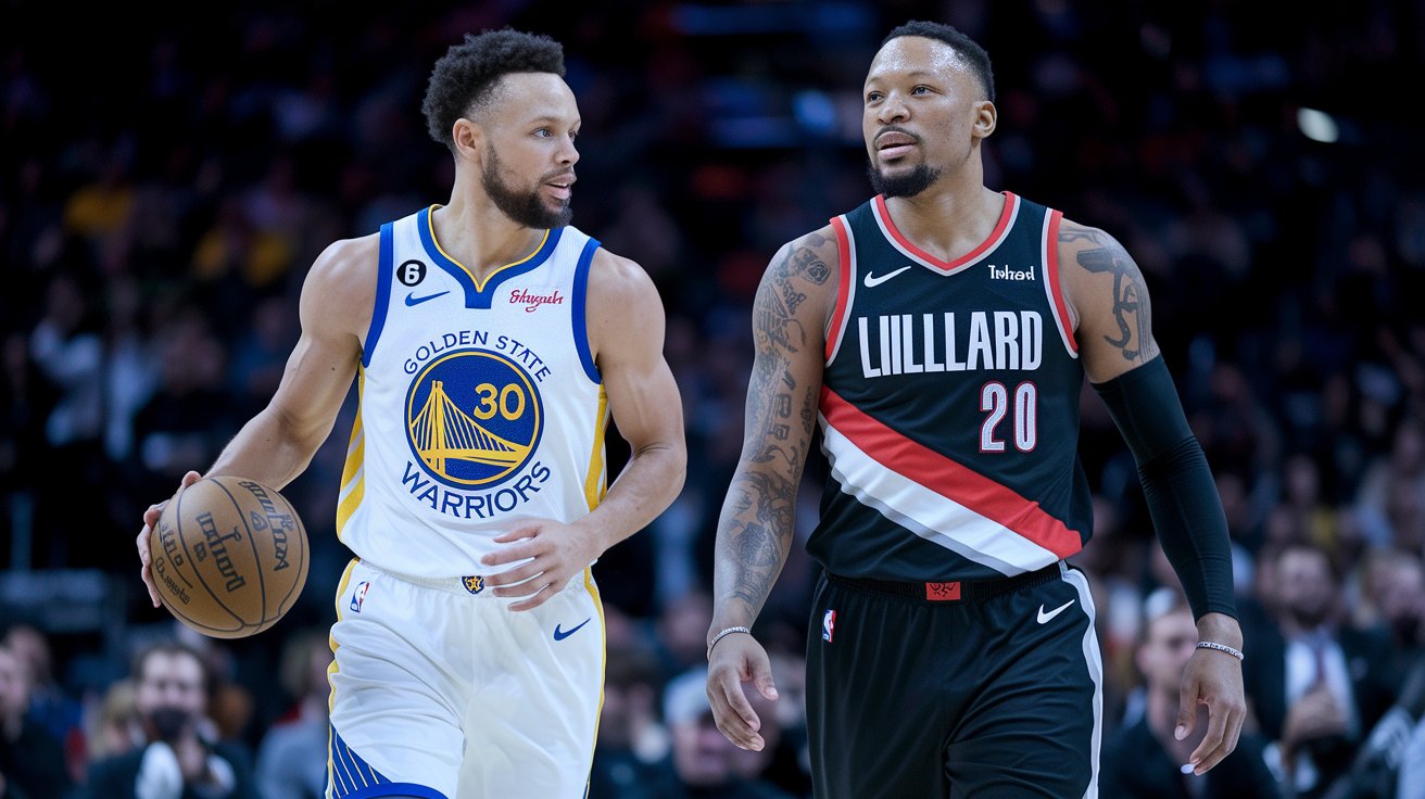 Portland vs Golden State Action